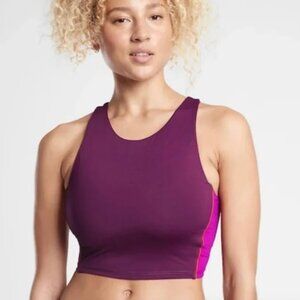 NWOT Athleta Longline D-DD Velvet Plum Bikini Tankini Sports Bra XL Racerback